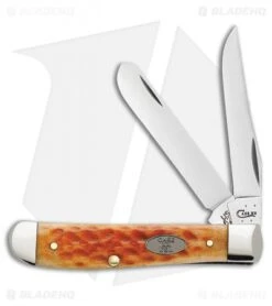 Case Pocket Worn Mini Trapper 3.50" Orange Bone (6207 SS) 23007