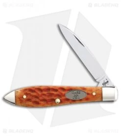 Case Pocket Worn Teardrop Jack Knife 3.5" Orange Bone (TB61028 CV) 23004
