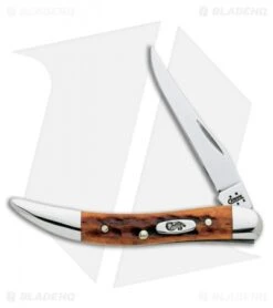 Case Small Texas Toothpick 3.00" Jigged Orange Bone (610096 SS) 7400