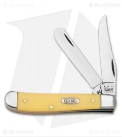 Case Mini Trapper Knife 3.5" Yellow Delrin (3207 CV) 029