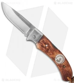Karesuando Kniven Nallo Lockback Folding Knife Brown Curly Birch (2.50" Satin)