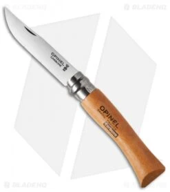 Opinel Knives No. 7 Carbon Steel Knife Beech Wood (3.06" Satin)