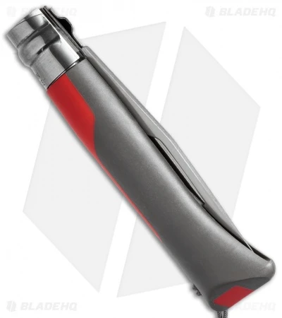 Opinel Knives No. 8 Outdoor Stainless Steel Knife Red/Brown (3.25" Serr) - Image 2