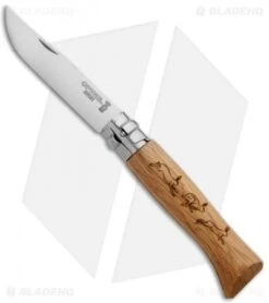 Opinel Knives No. 8 Stainless Steel Knife Oak (3.25" Satin) #8 SS Hare