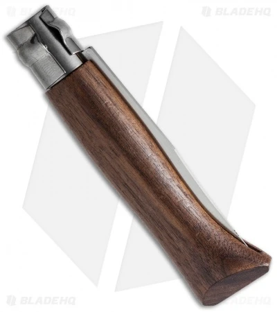 Opinel Knives No. 8 Stainless Steel Knife Walnut (3.25" Satin) #8 SS - Image 2