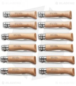 Opinel No. 6, 7 & 8 Stainless Steel Folding Knife Set (12 Piece) 4x