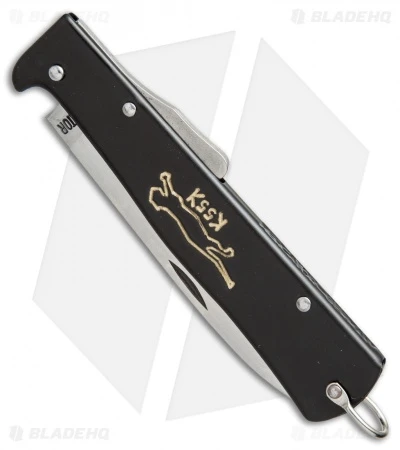 Otter Mercator Cat Lockback Folding Knife Black Stainless Steel (3.5" Satin) CS - Image 2