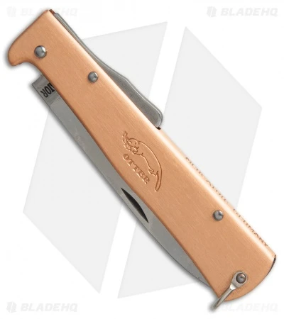 Otter Mercator Lockback Folding Knife Copper (3.5" Satin) CS - Image 2